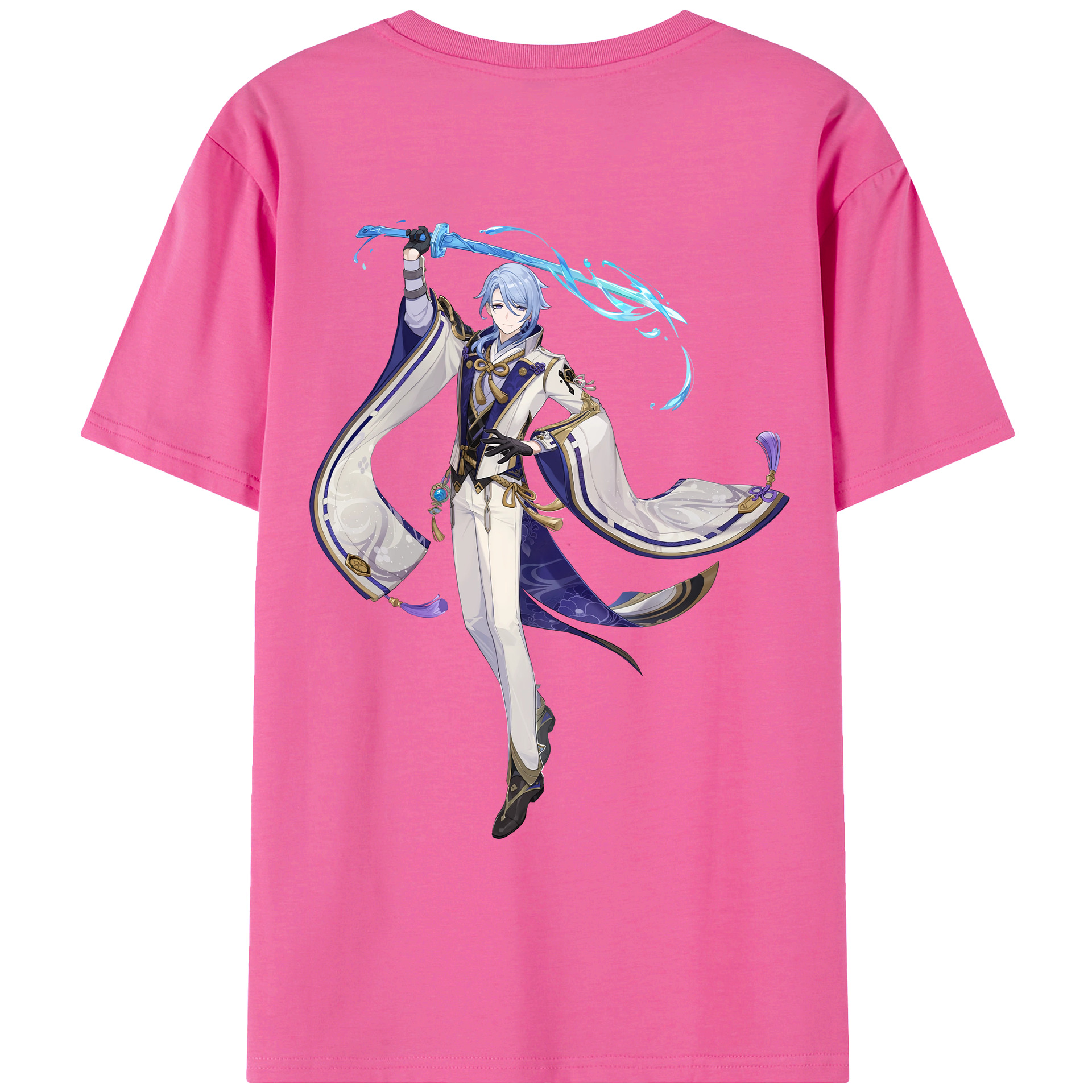 げんし神 神里綾人 かみさとあやと genshin Kamisato Ayato レディース半袖Tシャツ(バックプリント)